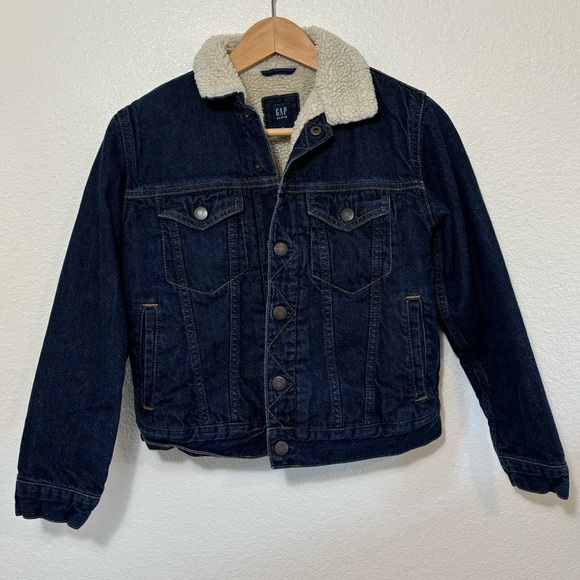 GAP Other - Gap Kids Sherpa Lined Denim Jacket Size XL (Youth 12) | fall | winter | cozy |